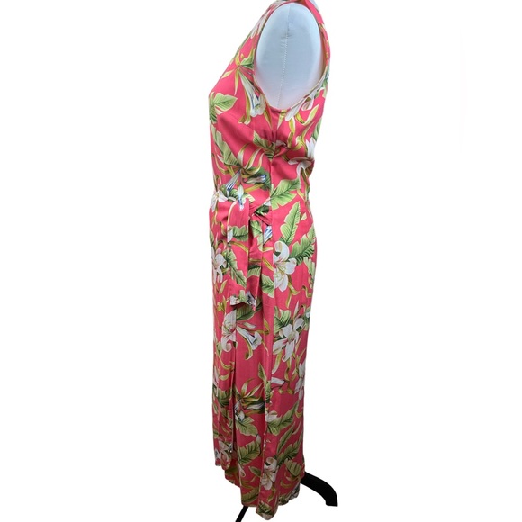 La Cabana Hawaiian Tropical Print Wrap Dress, size S - Picture 3 of 8